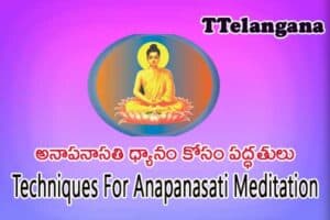 అనాపనాసతి ధ్యానం కోసం పద్ధతులు,Techniques For Anapanasati Meditation