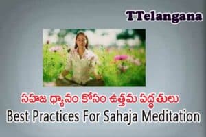 సహజ ధ్యానం కోసం ఉత్తమ పద్ధతులు,Best Practices For Sahaja Meditation